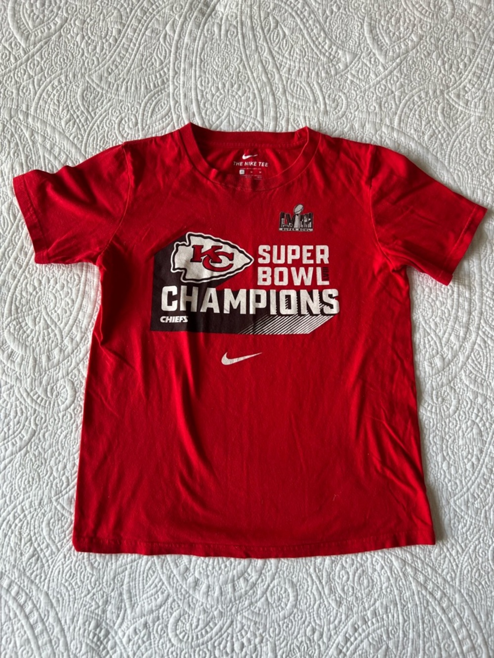 Nike Kids Red Kansas City Chiefs "Super Bowl Champions" Graphic Tee